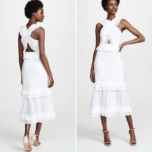 Alice McCall Everything She Wants Midi Dress White Eyelet Ruffle Size *2-4